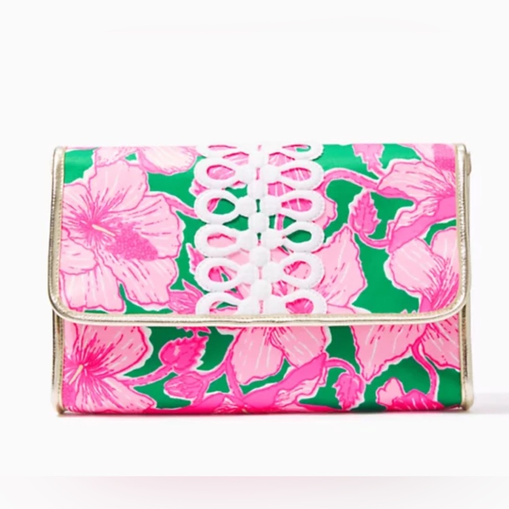NEW Lilly Pulitzer Oversized Clutch bag floral
